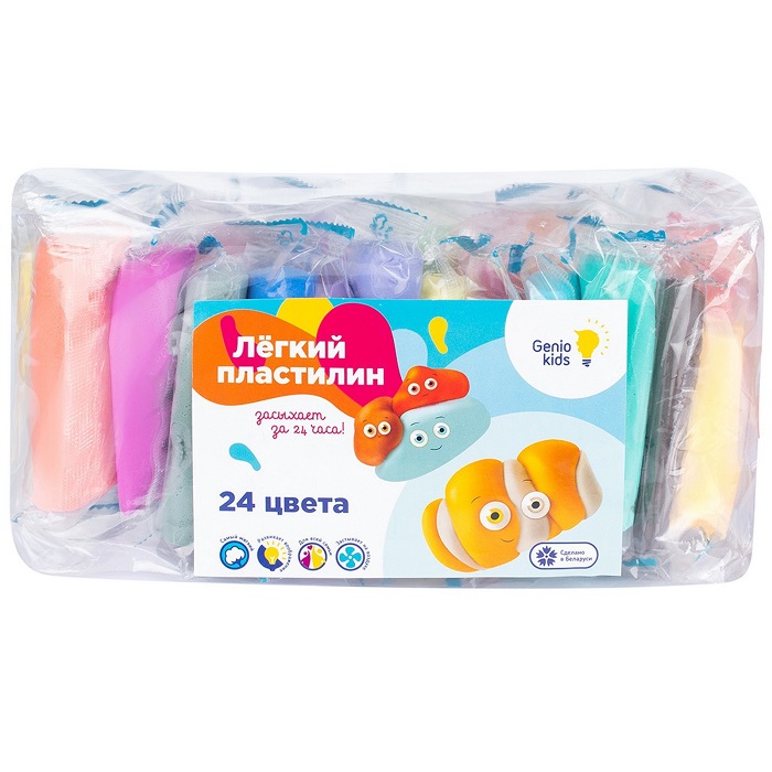 Воздушный пластилин, 24 цвета по 10 г 9633512
