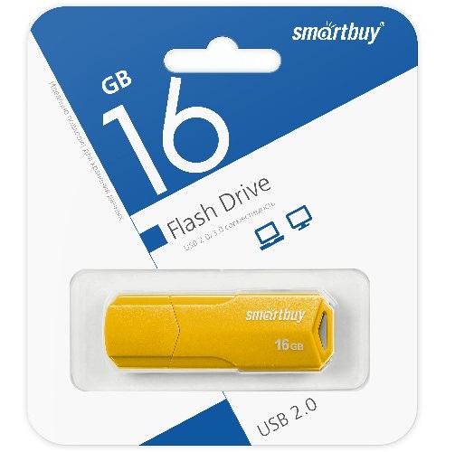 USB 16Gb SMARTBUY Clue жёлтый
