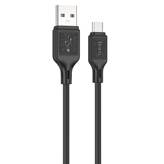 Кабель USB <--> microUSB  1.0м HOCO X90 Cool, чёрный