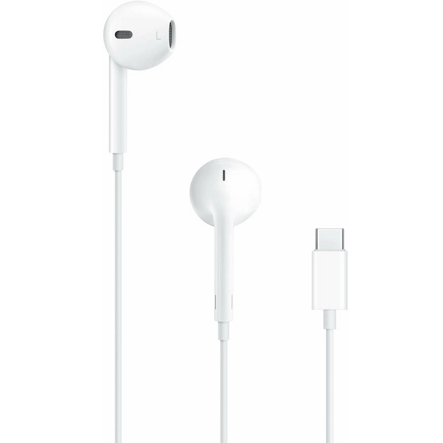 Гарнитура APPLE EarPods Type-C белые, проводные (MTJY3ZE/A)