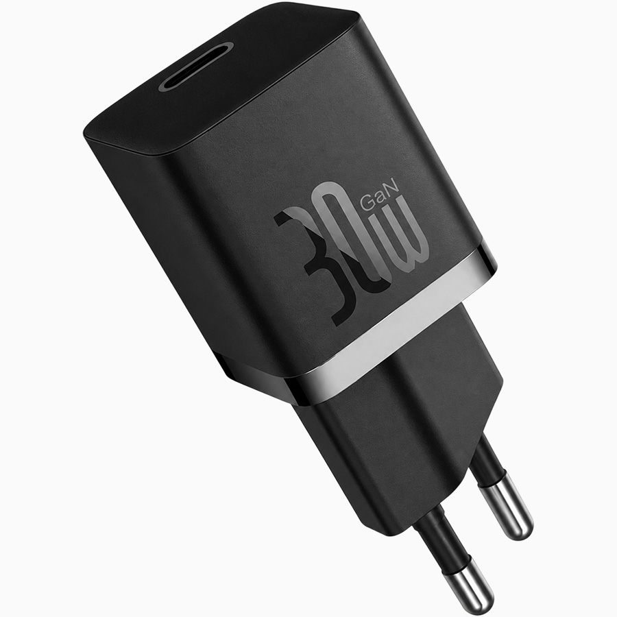 Сетевое ЗУ 1Type-C BASEUS CCGN070401 черный, PD30W GAN5