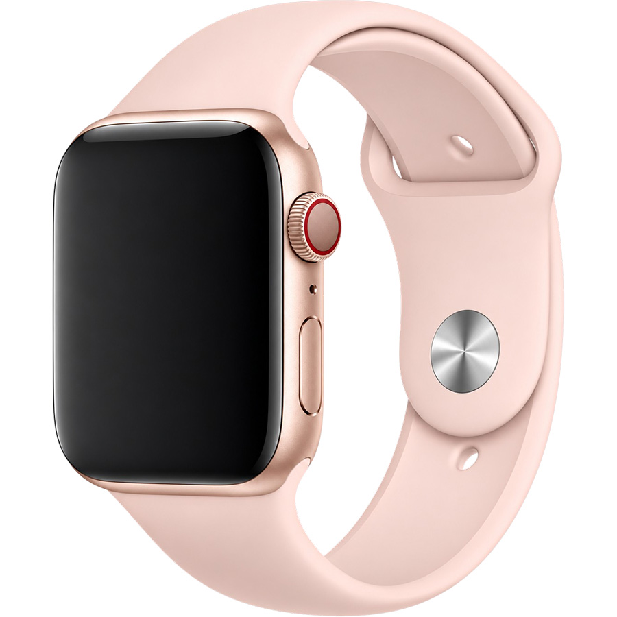 Силиконовый ремешок Gurdini для APPLE Watch 42/44/45/49mm, светло-розовый (2 ремешка в комплекте)