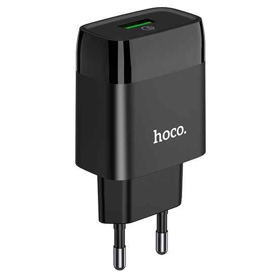 Сетевое ЗУ 1USB 3A HOCO C72Q, черный, QC3.0