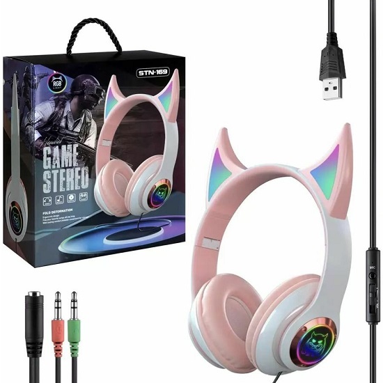 Наушники STN-169 Pink Jack 3.5mm 4
