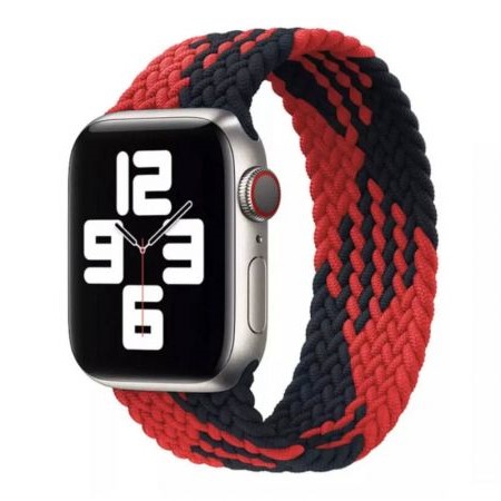 Тканевый ремешок KEEPHONE для Apple Watch 38/40 mm черно/красный
