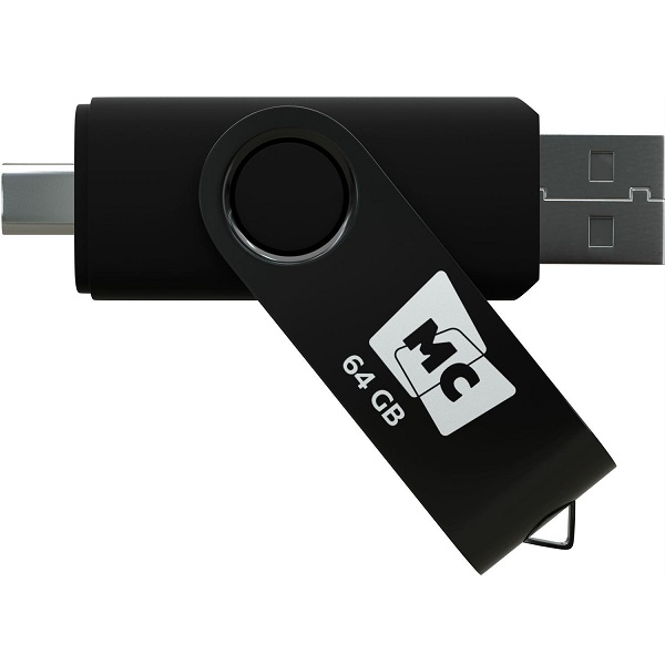 USB 64Gb MORE CHOICE МФ64а Black  OTG (Type-C)