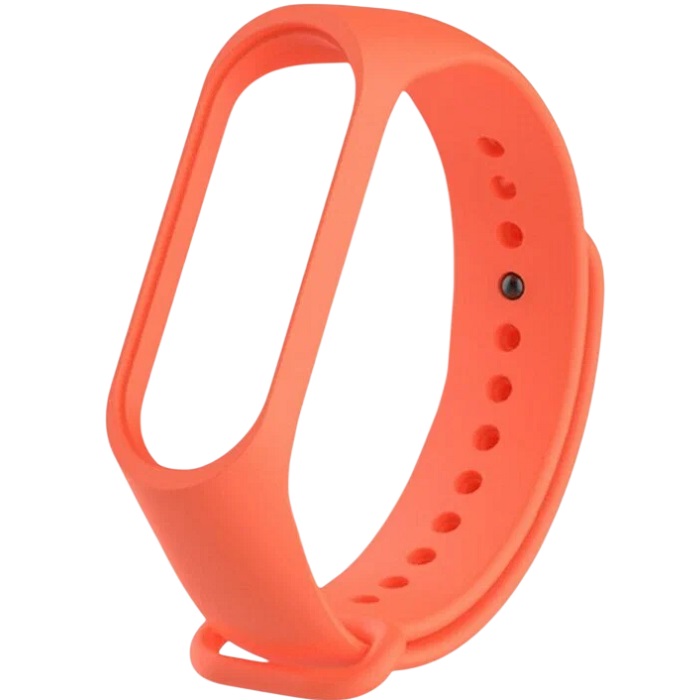 Силиконовый ремешок для Xiaomi Mi band 5/6 оранжевый