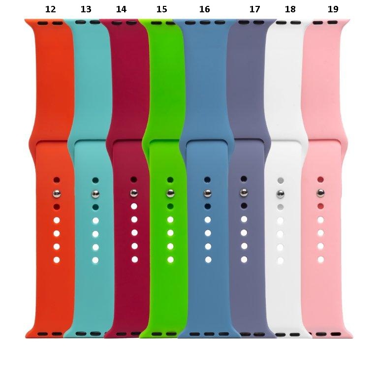 Силиконовый ремешок для Apple Watch 42/44mm Silicon (МИКС) 2
