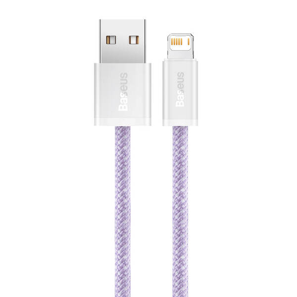 Кабель USB <--> Lightning  1.0м BASEUS Dynamic Series бело-сиреневый (CALD000405)