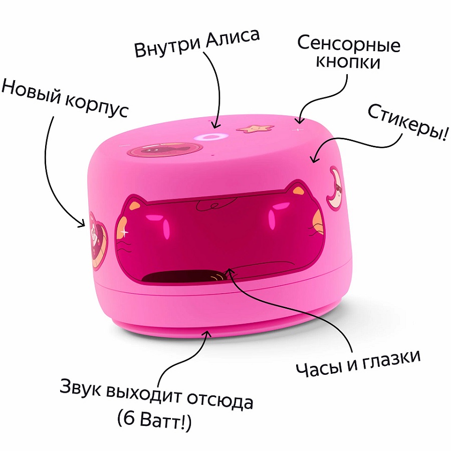 Умная колонка Яндекс. Станция Лайт 2 на YaGPT, розовый (YNDX-00026) 4