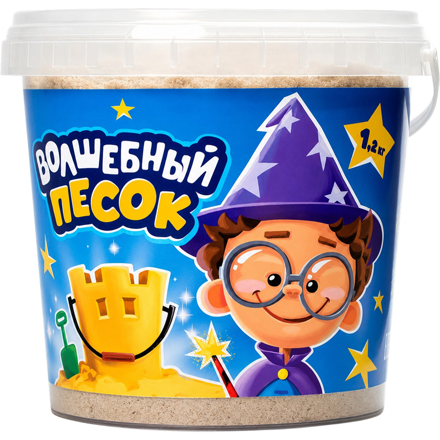Кинетический песок "Волшебный песок" 1200 гр., ведерко, песочный УТМ01328553