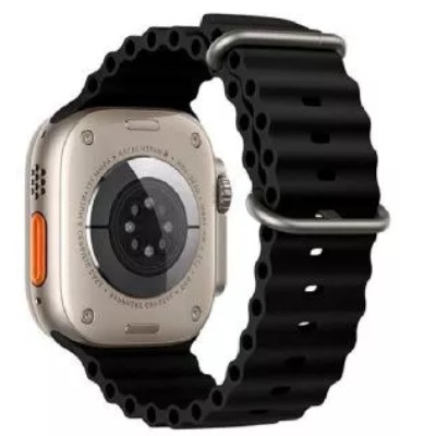 Силиконовый ремешок HOCO WA12 для APPLE Watch 38/40/41mm Black Or. series marine double silicone