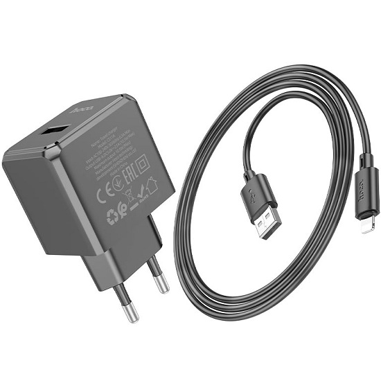 Сетевое ЗУ 1USB 2.1A HOCO CS11A Ocean, чёрный 4