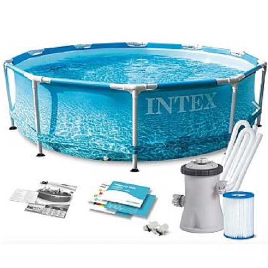 Бассейн каркасный INTEX 28208 Metal Frame 305х76см "Beachside" 4485л, фил.-насос 1250л/ч 4