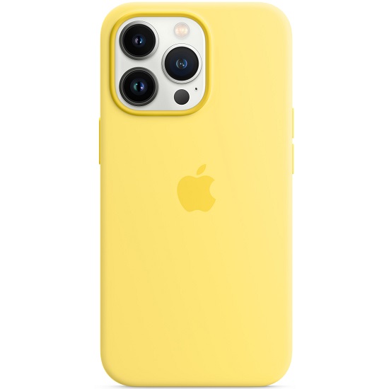 Силиконовый чехол SILICONE Case MagSafe для iPhone 13 Pro, жёлтый