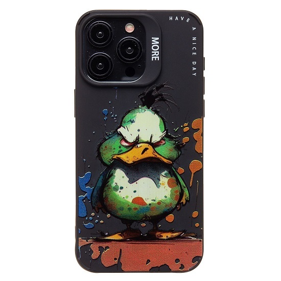 Задняя накладка SC335 для iPhone 15 Pro Max (утка) (black) (233091)