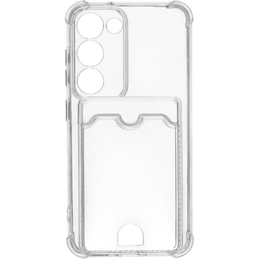 Задняя накладка ZIBELINO Silicone Card Holder для Samsung Galaxy S23 5G (прозрачный) защита камеры