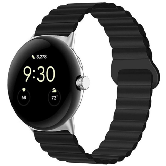 Силиконовый ремешок WB32 Универсальный 22мм на магните (black)