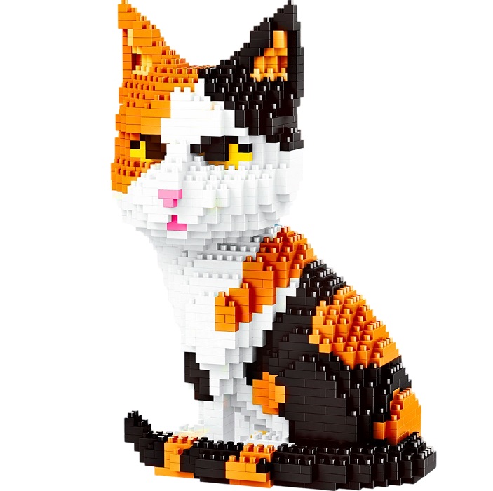 Конструктор пиксельный Mini Blocks «Кошка Хлоя», 1300 деталей 2