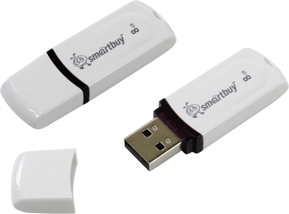 USB  8Gb SMARTBUY Paean White