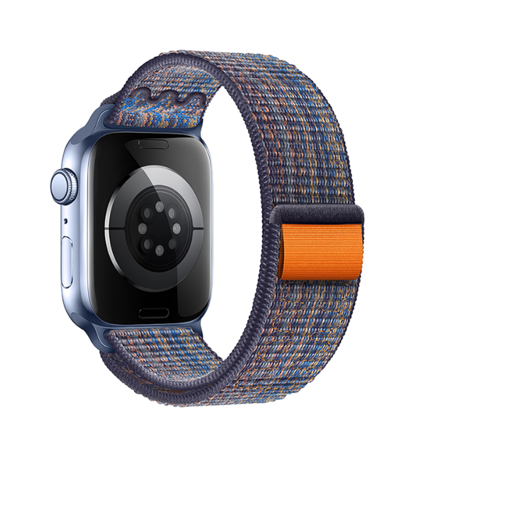 Нейлоновый ремешок HOCO WA25 Original для APPLE Watch 38/40/41mm, синий, тёмный, разноцветный узор