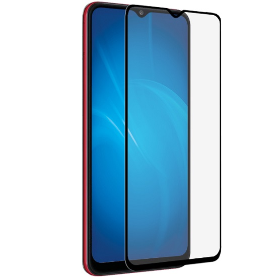 Противоударное стекло DF для Samsung Galaxy A24 (4G) чёрное (в техпаке)