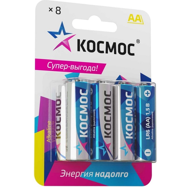 Элемент питания КОСМОС LR06 BL-8 (8/96)