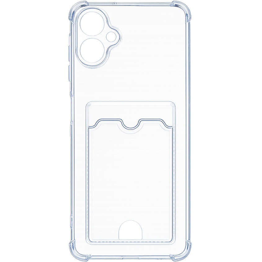 Задняя накладка ZIBELINO Silicone Card Holder для Samsung Galaxy A06 4G (прозрачный)