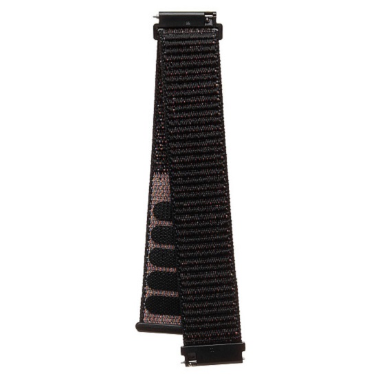 Силиконовый ремешок WB37 Nylon на липучке Универсальный 22мм (black) 3