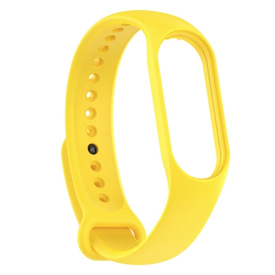 Силиконовый ремешок WB13 для Xiaomi Mi Band 7 (yellow), на кнопке (регулируемый)