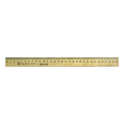 Линейка 30см, деревянная Красная Звезда Можга арт.С07/СЛП-300