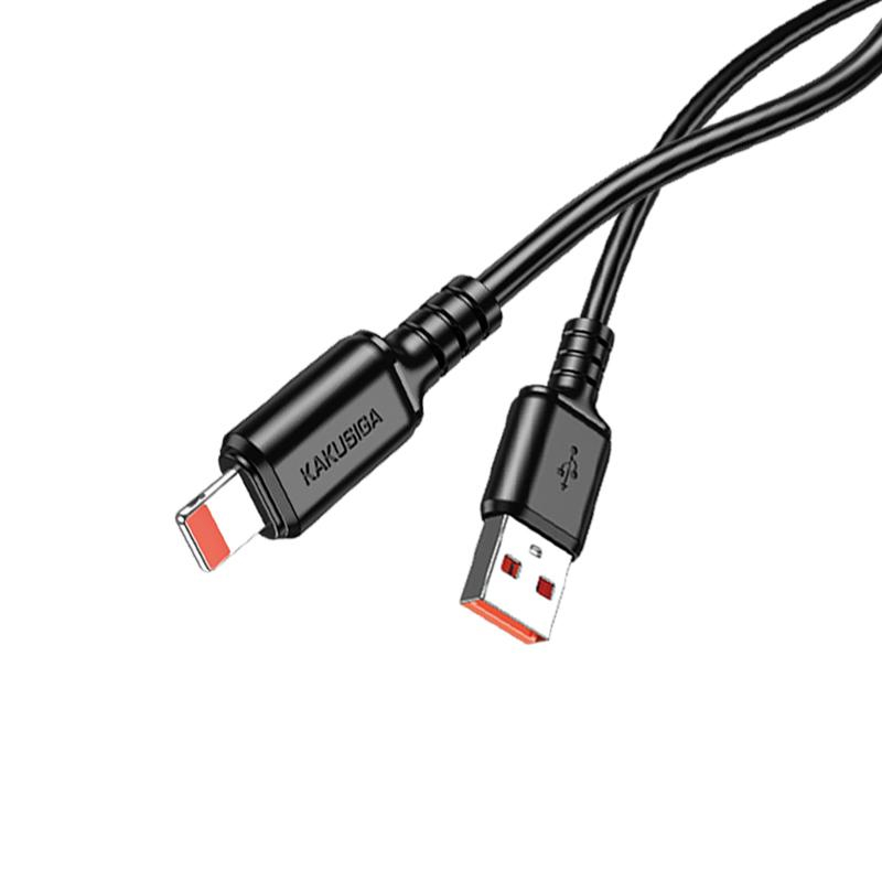 Кабель USB <--> Lightning  1.0м Kakusiga KSC-982 черный 2