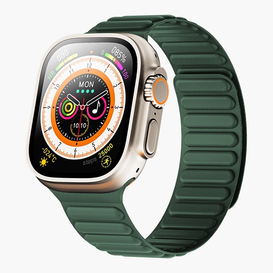 Ремешок KEEPHONE FINEWOVEN LOOPдля Apple Watch 45/49MM EVERGREEN