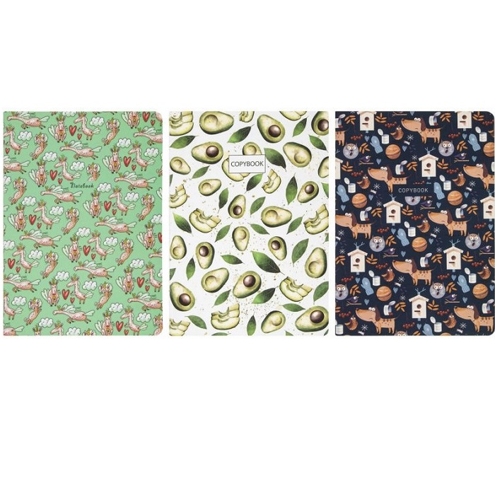 Тетради A5 (147х210мм) 40л НАБОР 3шт. сшивка клетка
SoftTouch, 70г/м, PATTERN, BRAUBERG, 403792