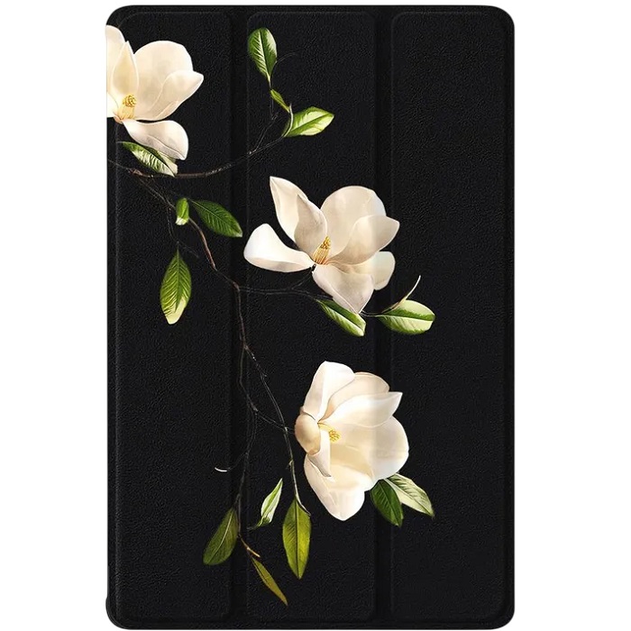 Чехол футляр-книга ZIBELINO для iPad Air 11" 2025 (M3)/Apple iPad Air 2024 11" (M2)/Air 5 2022/Air 4 2020 10.9"  (черный) 8016 ВЕТКА МАГНОЛИИ