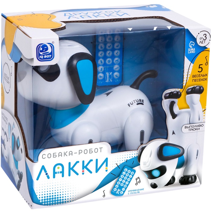 Робот собака «Лакки» IQ BOT, на пульте управления, интерактивный 7732285