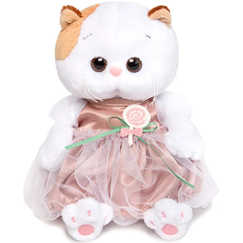 Мягкая игрушка Кошечка Ли-Ли BABY в платье с леденцом, 20 см