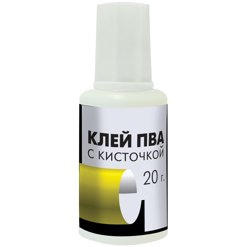 Клей ПВА   20гр Гамма, с кисточкой арт.330005