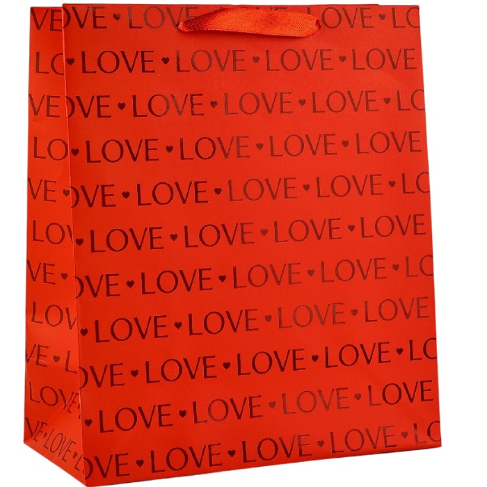 Пакет Love, частичный лак, ML 23×27×11.5 см 10662443