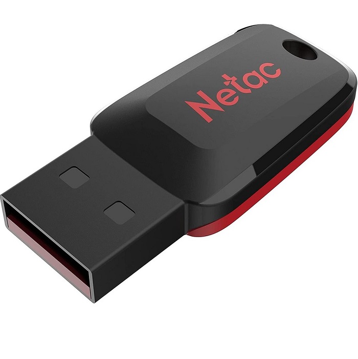 USB  8Gb Netac U197 mini чёрный/красный