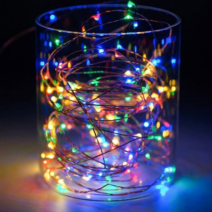 Гирлянда свеодиодная СТАРТ НГ 100LED 3АА 8 реж 10 м медь