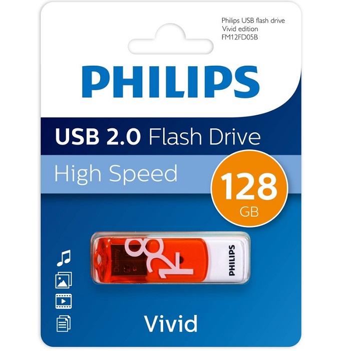 USB 128Gb PHILIPS VIVID2.0 (FM12FD05B/97)