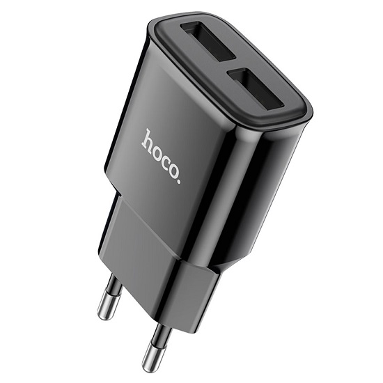 Сетевое ЗУ 2USB 2.4A HOCO C88A, Star, чёрный