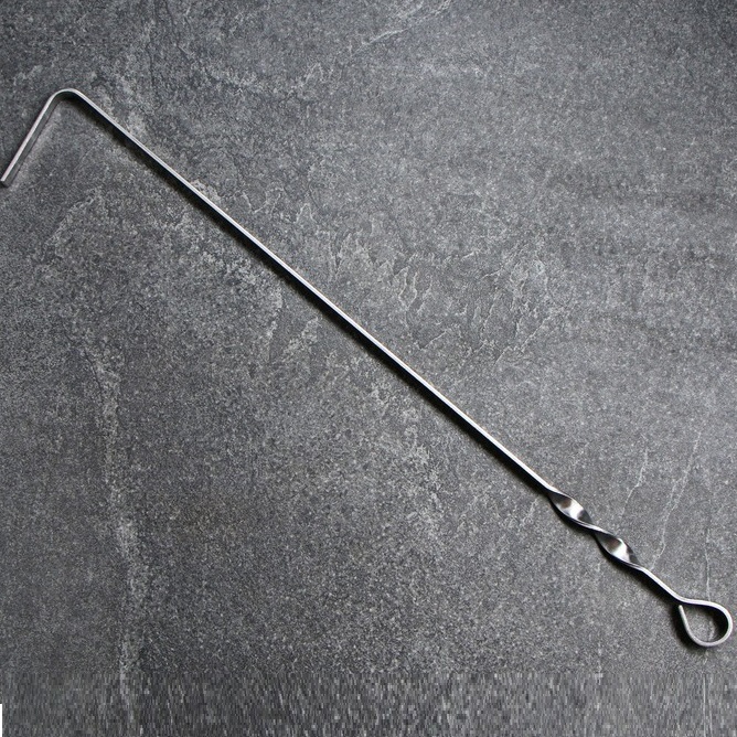 Кочерга из нержавеющей стали, ручка - кольцо, ширина - 12 мм, 70 см 9246924