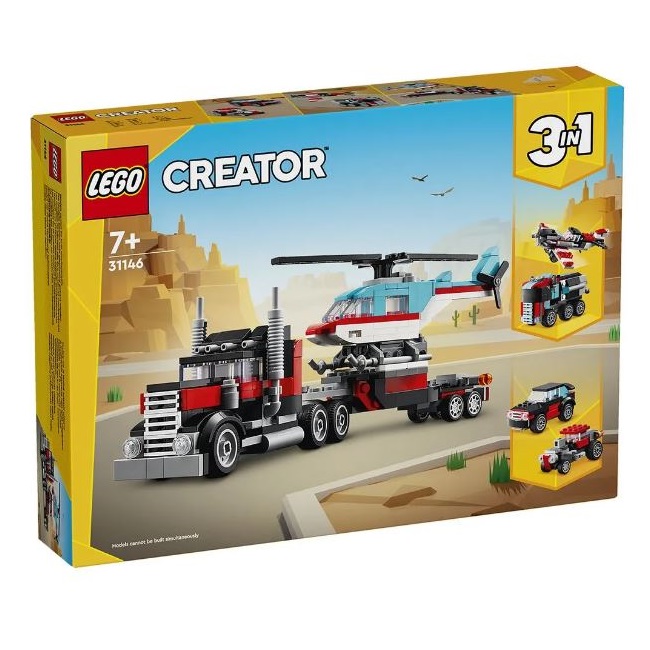 Конструктор LEGO Creator 31146 Бортовой грузовик с вертолетом (Уп: 27*20*7)