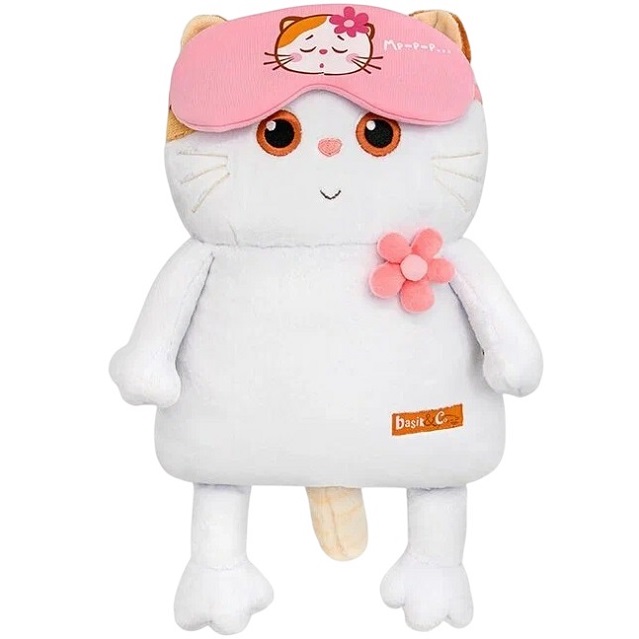 Мягкая игрушка Кошечка Ли-Ли в маске для сна и с цветочком , 32 см (LKp32-173)