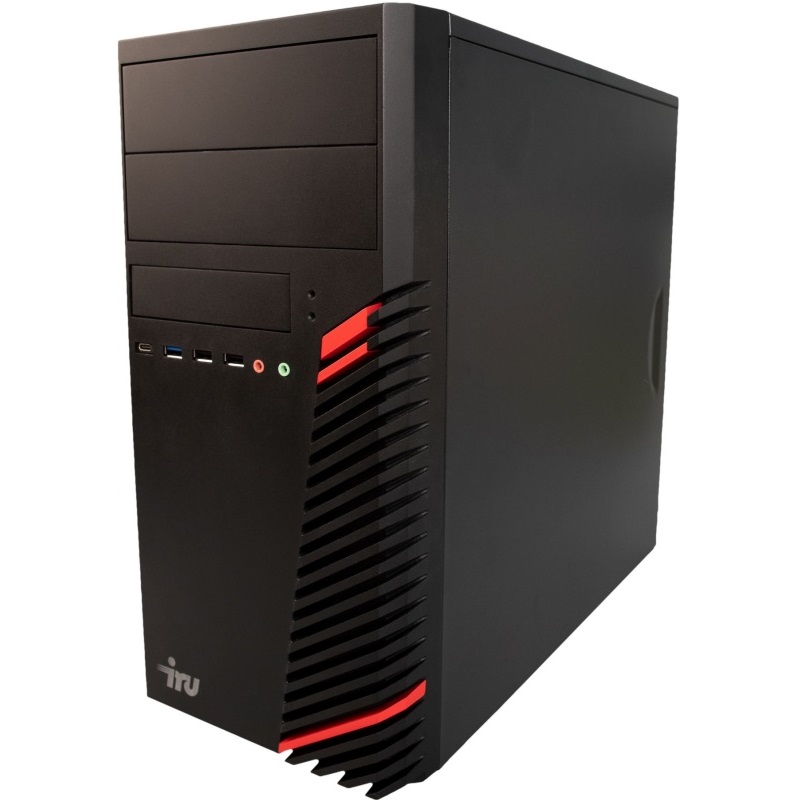 Системный блок IRU Home 310H6SE MT (Intel Core i3-12100/ 16Gb/ SSD 512Gb/ DOS) (1994645) , черный 