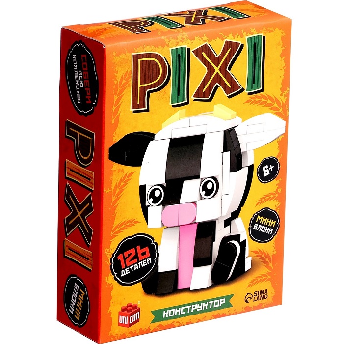 Конструктор «PIXI. Коровка», мини блоки, 126 деталей 10114286