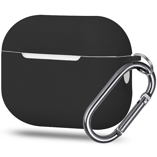 Силиконовый чехол ISA для AirPods Pro 2 с карабином №12 black