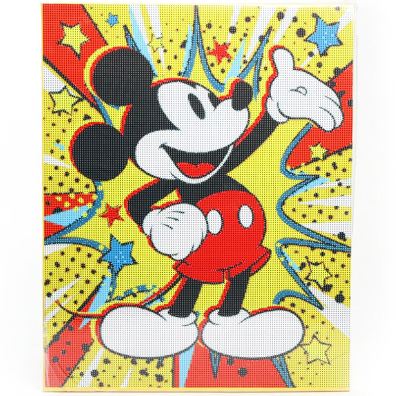 Алмазная вышивка полное заполнение «Микки Маус», на раме, 40×50 см 10656177